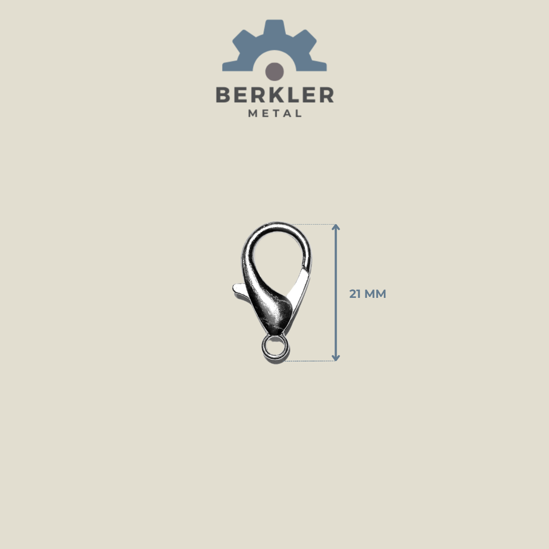 505 papağan klips kilit kapama 21 mm metal renk