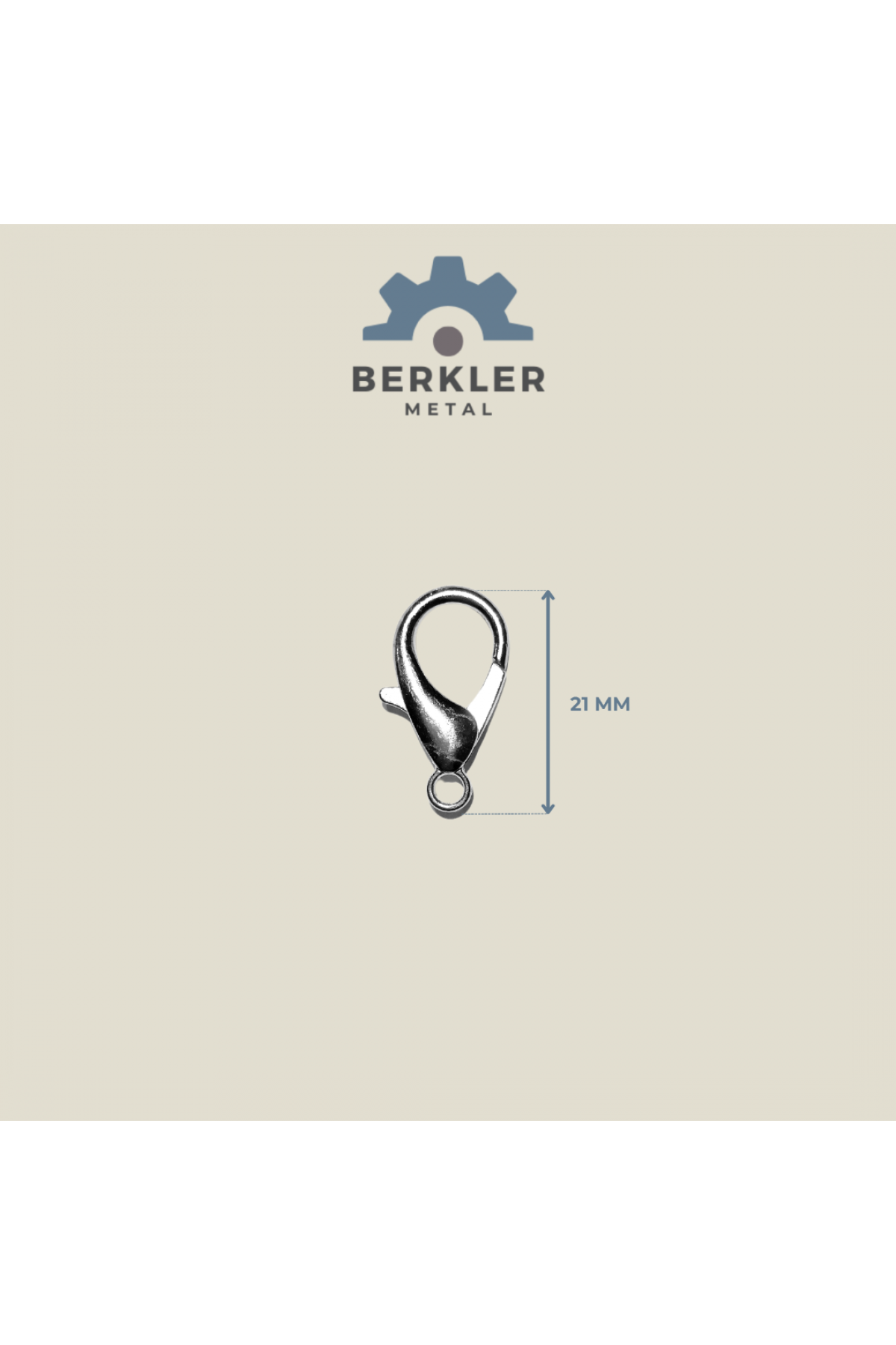 505 papağan klips kilit kapama 21 mm metal renk