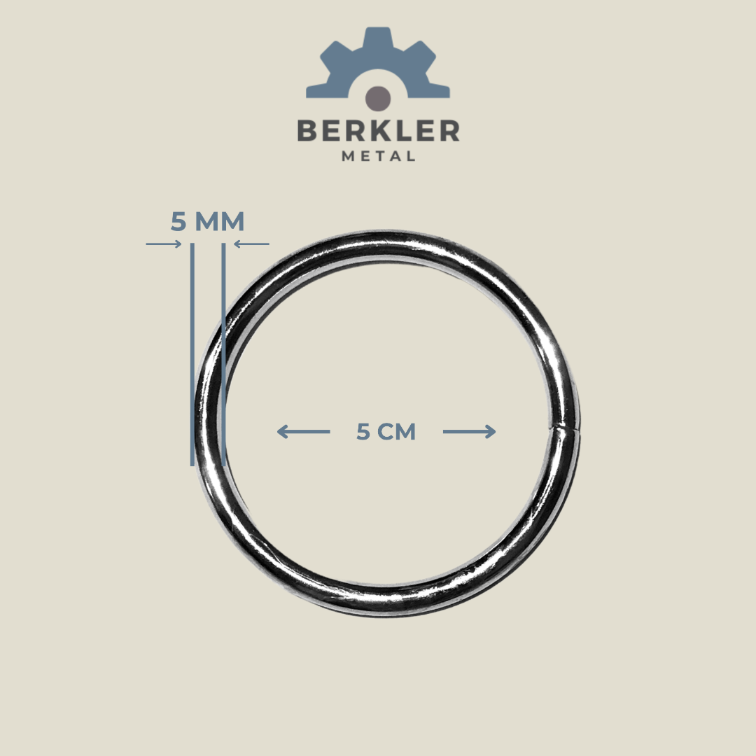 5 cm * 5 mm yuvarlak kaynaklı metal renk