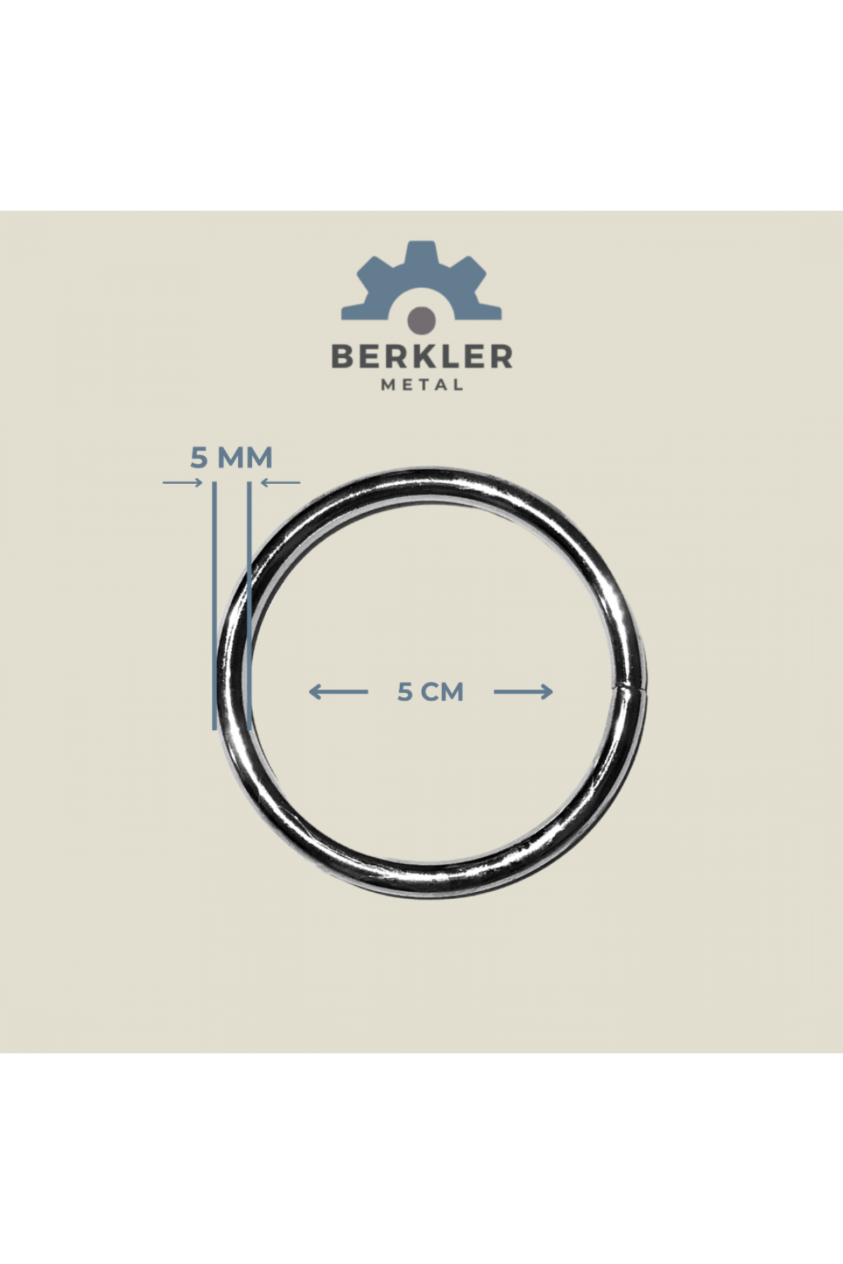 5 cm * 5 mm yuvarlak kaynaklı metal renk