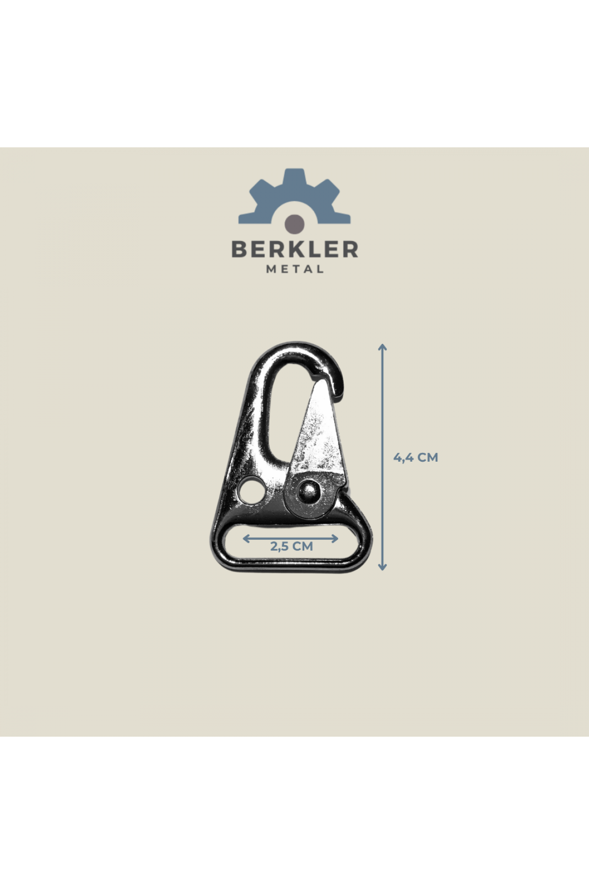 2,5 cm G3 Tüfek Kancası – Metal Renk Karabina Askı Aparatı (4,4 cm)