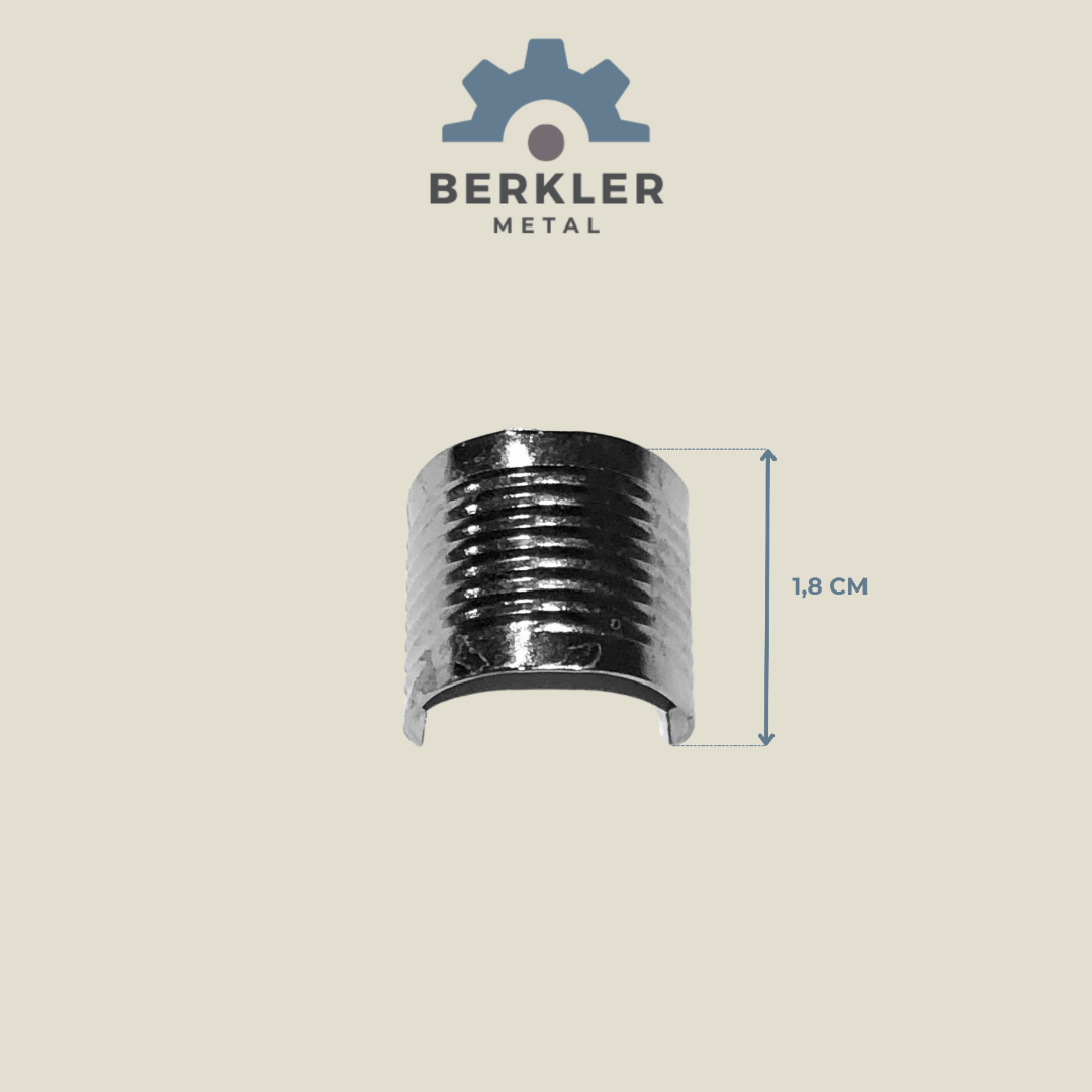 Büyük sıkma boğma kordon kapama 1,8 cm. metal renk