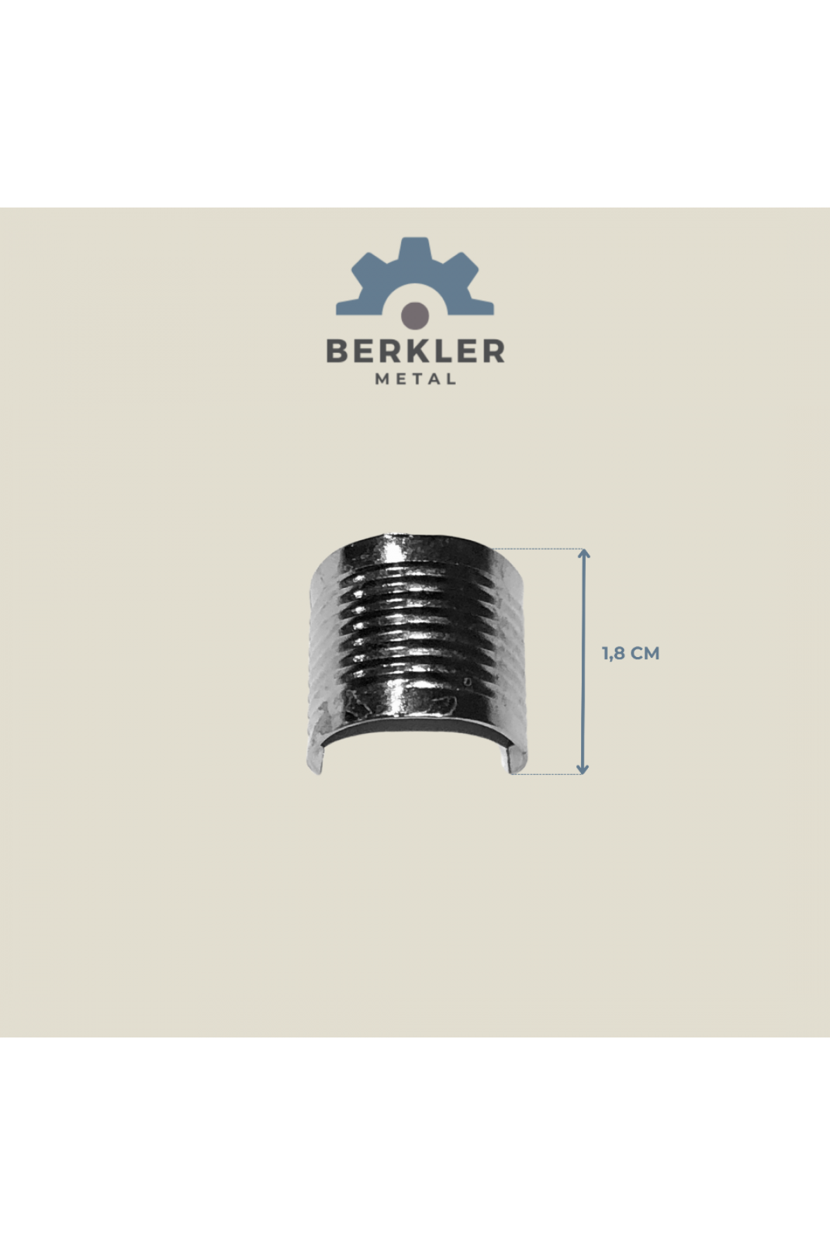 Büyük sıkma boğma kordon kapama 1,8 cm. metal renk