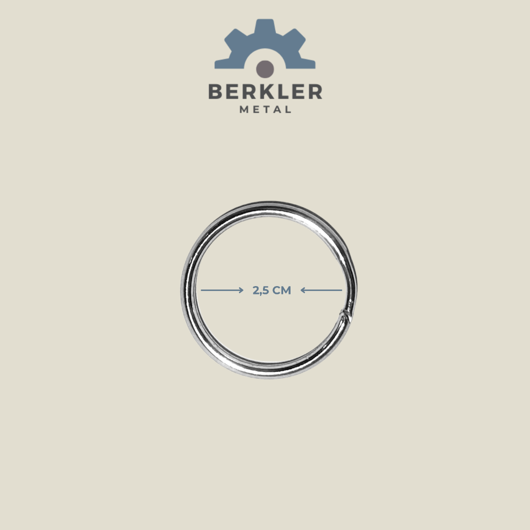 Konik model anahtarlık halkası 2,5 cm. metal renk