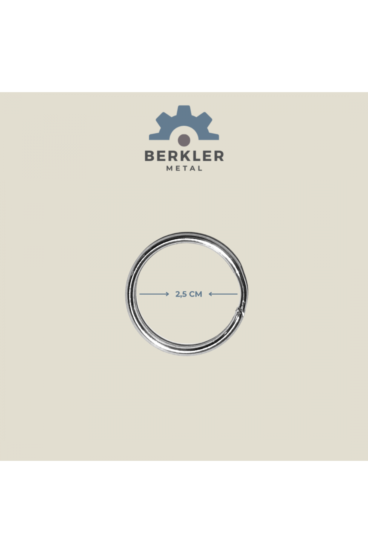 Konik model anahtarlık halkası 2,5 cm. metal renk