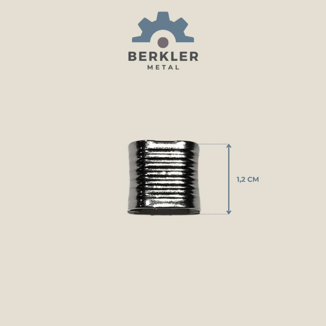 Küçük sıkma boğma kordon kapama 1,2 cm metal renk