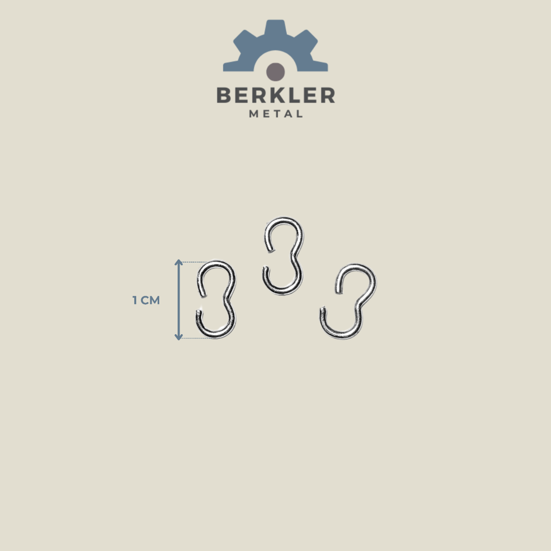 Minik sekiz bağlantı halkası  1 cm metal renk