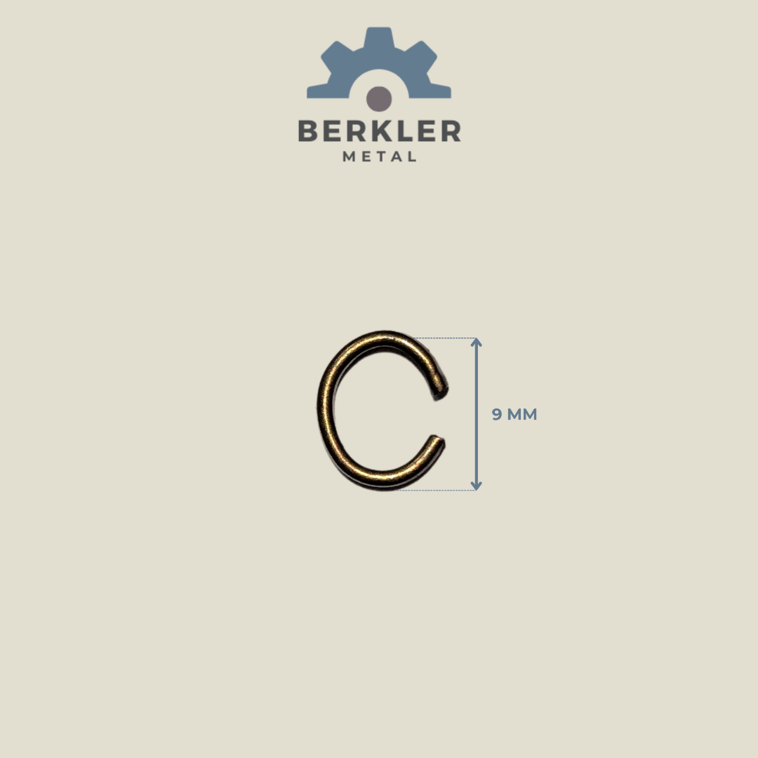 Yuvarlak Bağlantı Halkası 9 mm antik sarı renk