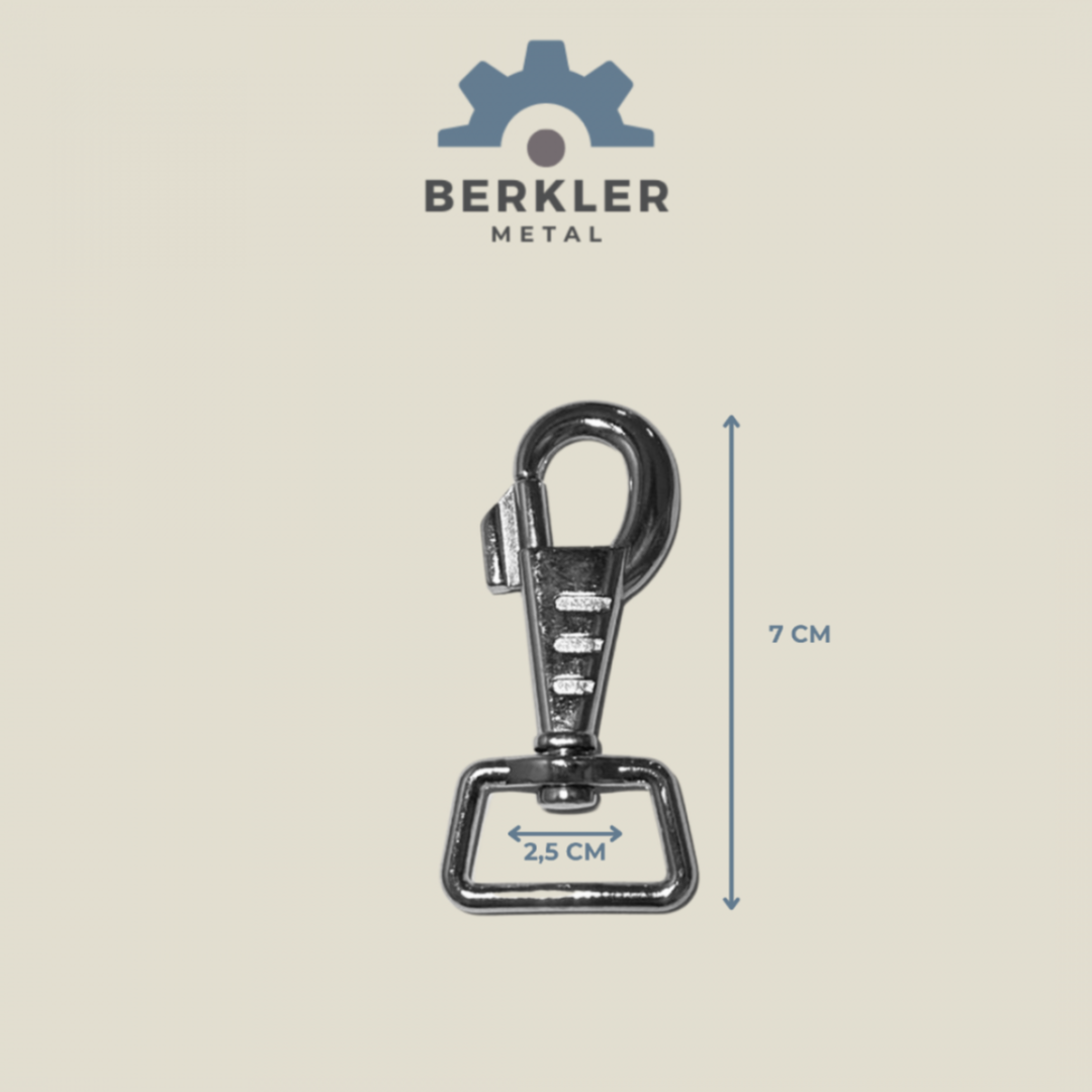 2,5 cm tasma kanca 7 cm. metal renk