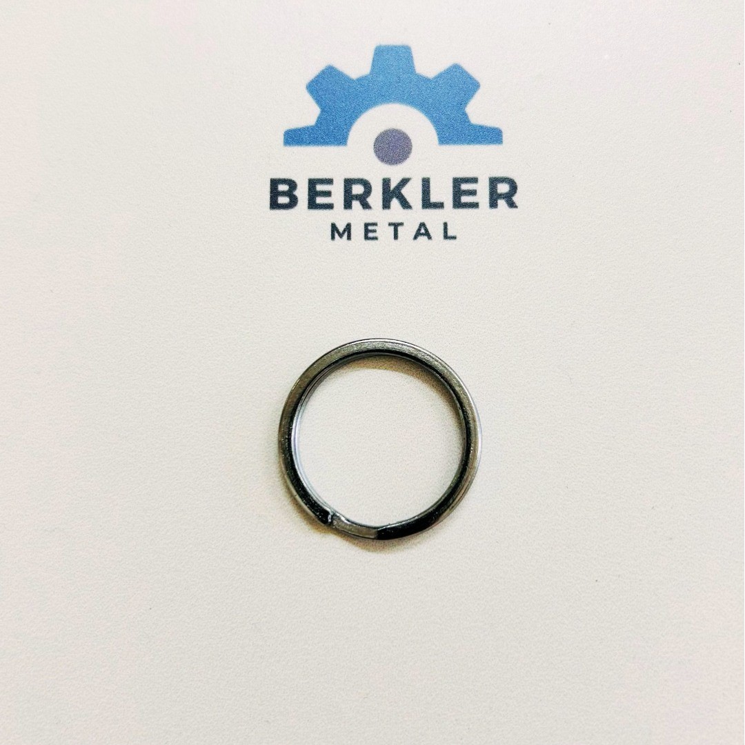 Ezme Model Anahtarlık Halkası Füme Renk Metal – Dayanıklı Anahtarlık Aparatı (Min. 100 Adet)