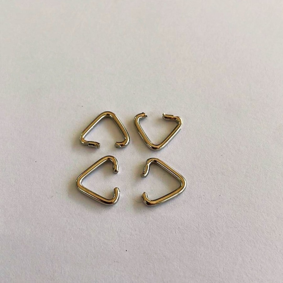 1,5 mm Üçgen Metal Halka - Nikel Kaplama (Min. Alım 500 Adet)