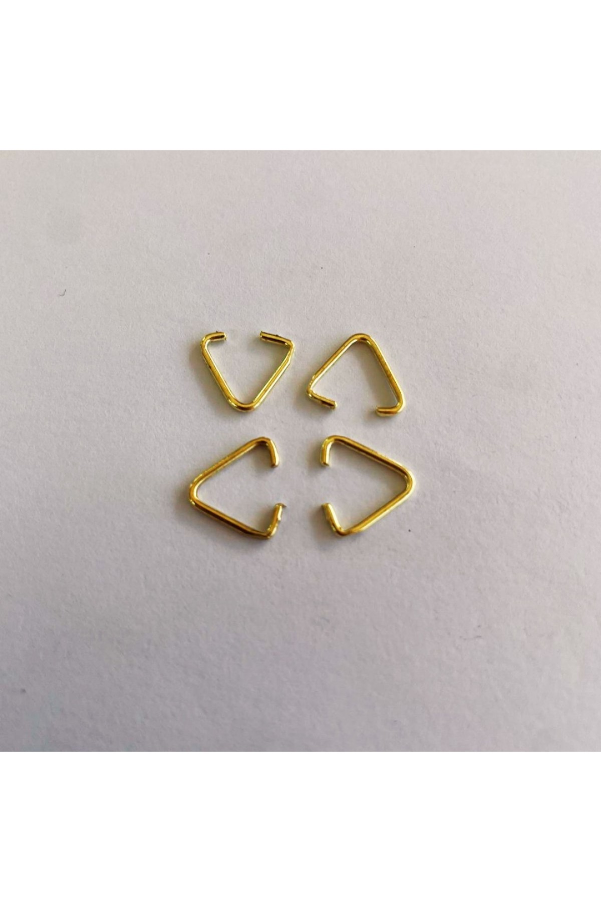 12x11x1.2 mm Gold Üçgen Bağlantı Halkası - Berkler Metal