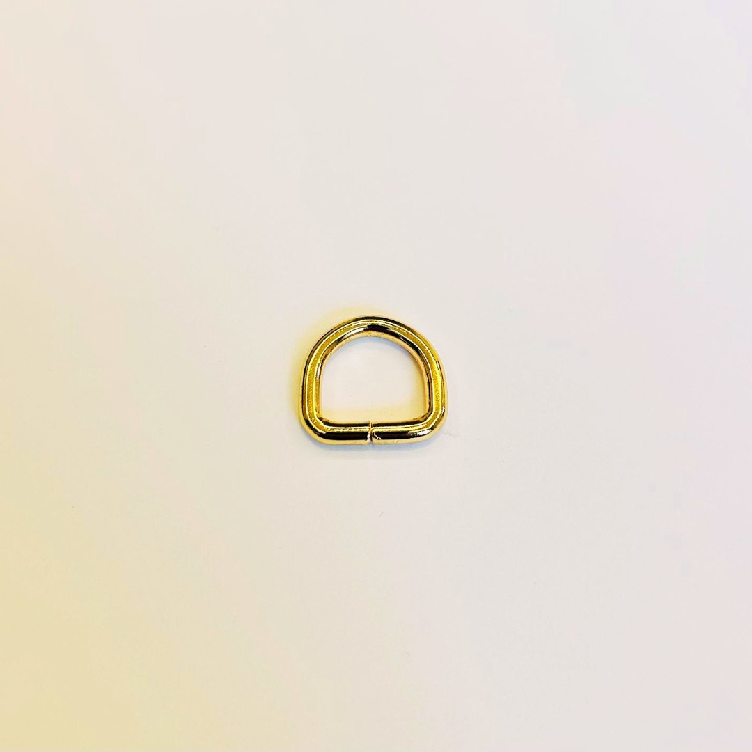 15x15 mm D Halka - 4 mm Kalınlık - Light Gold (100 Adet)