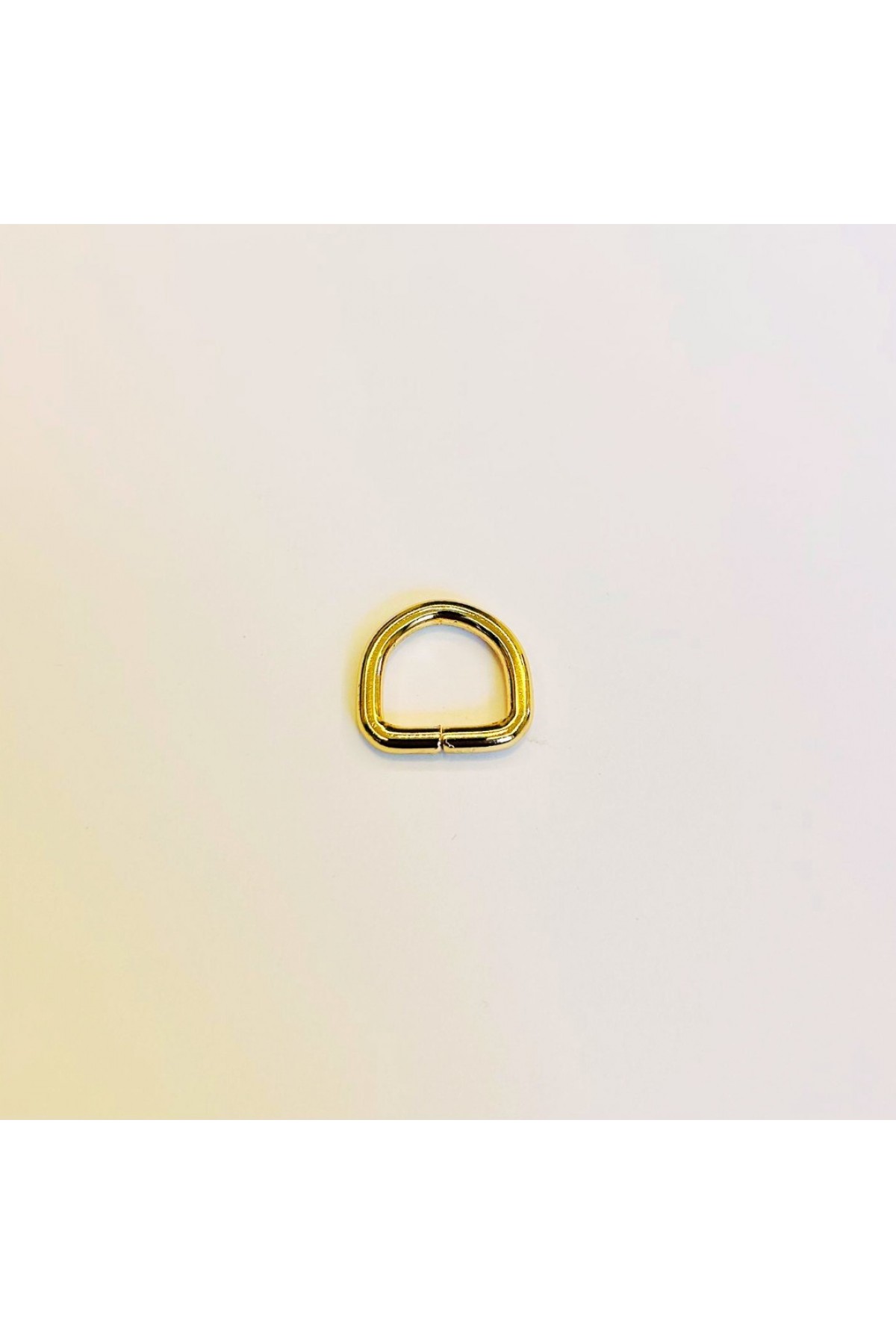 15x15 mm D Halka - 4 mm Kalınlık - Light Gold (100 Adet)