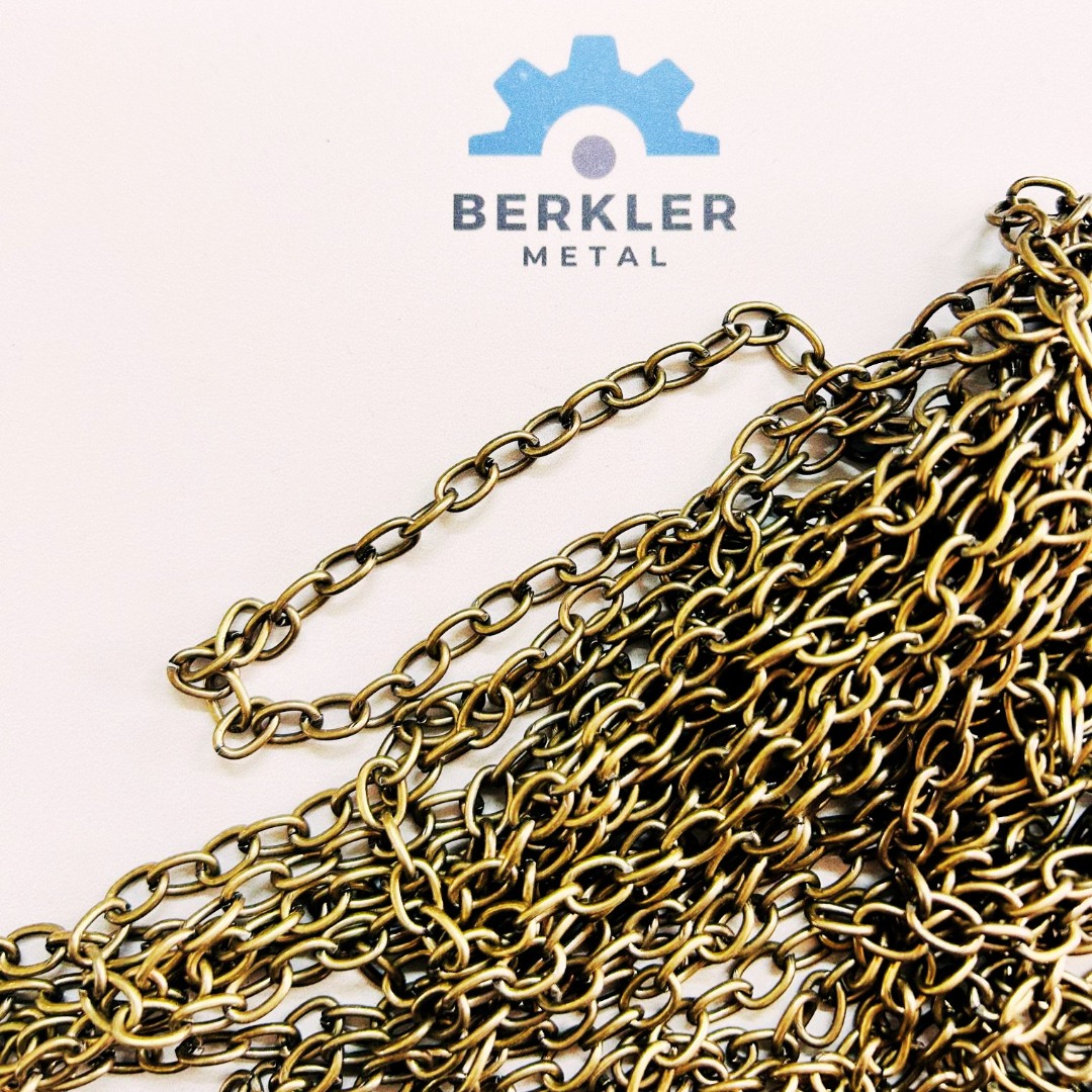 1,5 mm Düz Zincir - Antik Renk (Minimum 10 Metre)