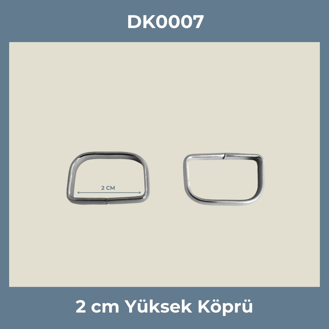 2 cm Yüksek Köprü Metal Aksesuar Nikel Renk - Minimum 200 Adet