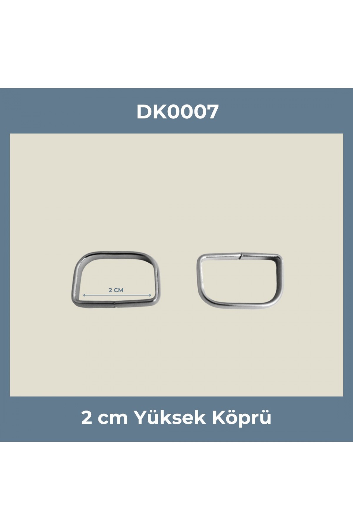 2 cm Yüksek Köprü Metal Aksesuar Nikel Renk - Minimum 200 Adet