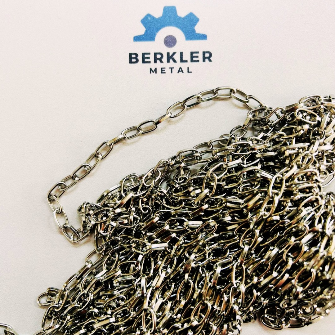 1,5 mm Düz Ezik Zincir - Nikel Renk (Minimum 10 Metre)