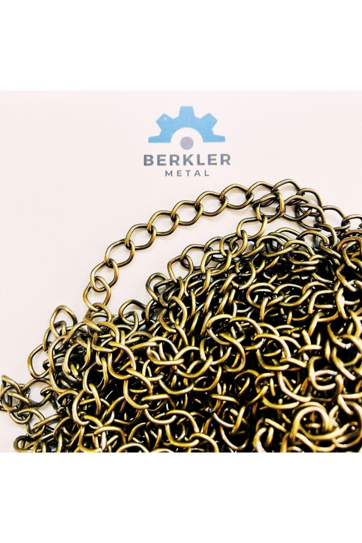 2 mm Kelepçe Zincir - Antik Renk (Minimum 10 Metre)