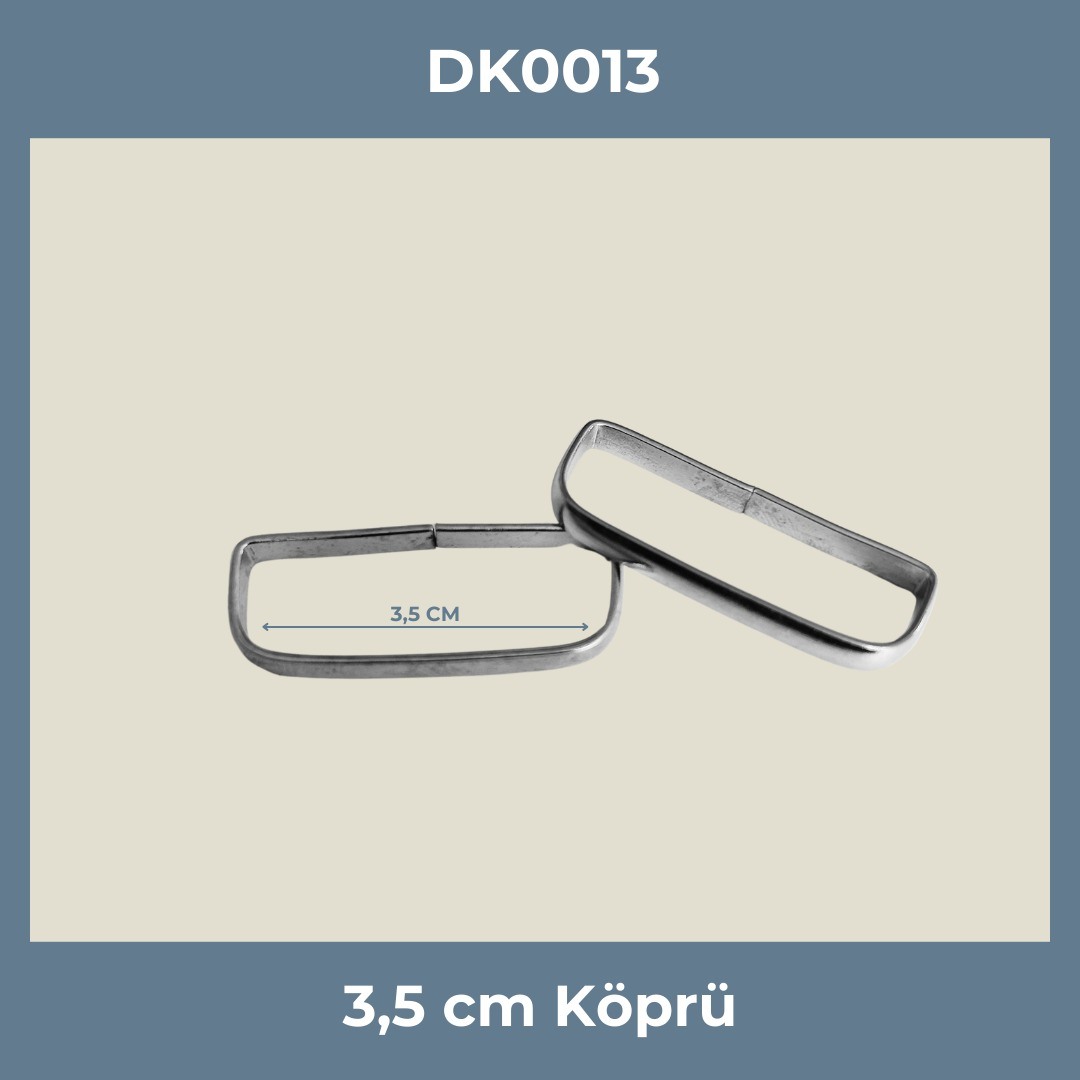 3,5 cm Köprü Metal Aksesuar Nikel Renk - Minimum 200 Adet