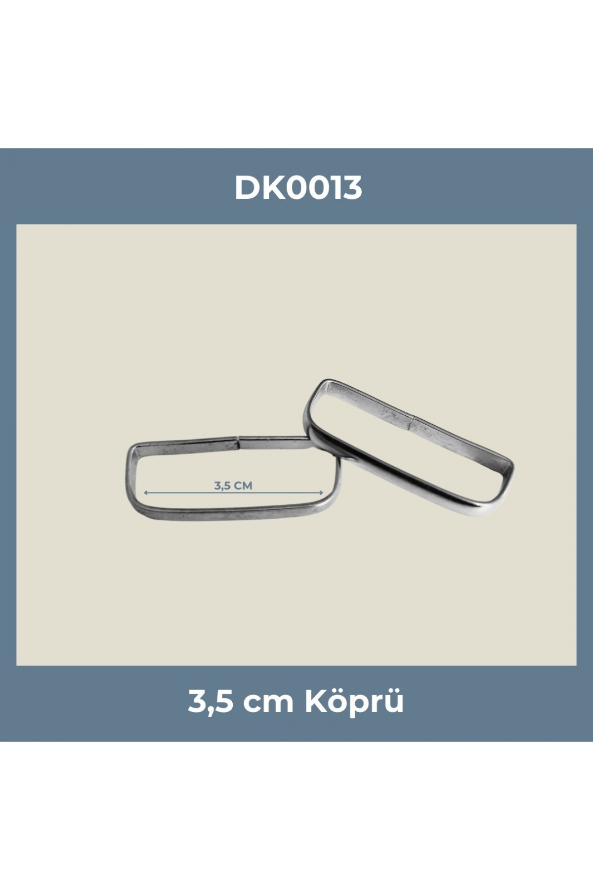 3,5 cm Köprü Metal Aksesuar Nikel Renk - Minimum 200 Adet