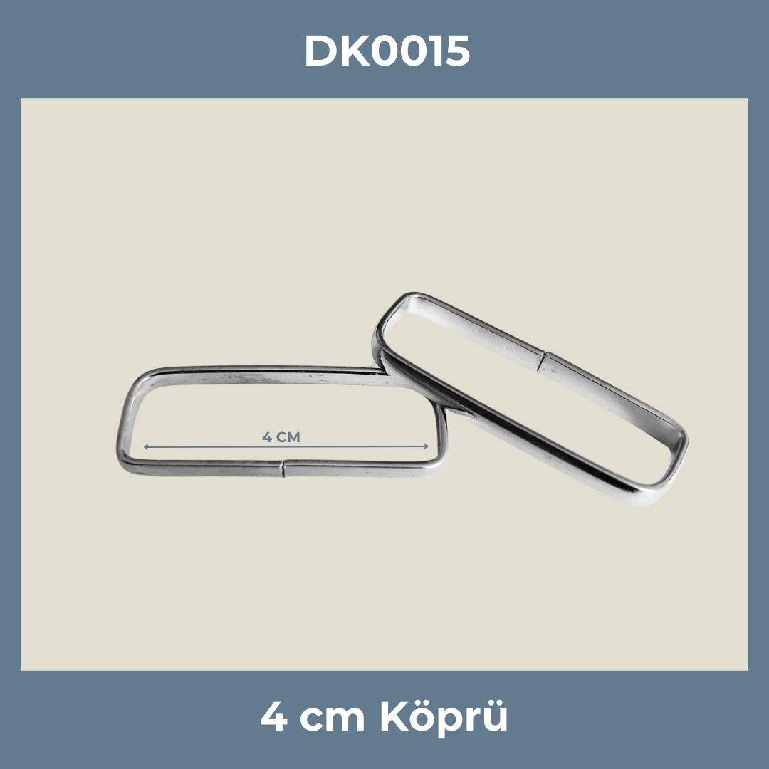 4 cm Köprü Metal Aksesuar Nikel Renk - Minimum 200 Adet
