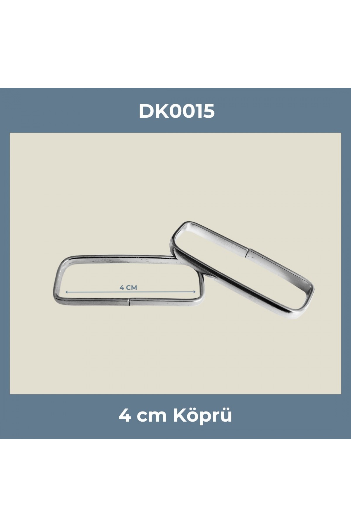 4 cm Köprü Metal Aksesuar Nikel Renk - Minimum 200 Adet