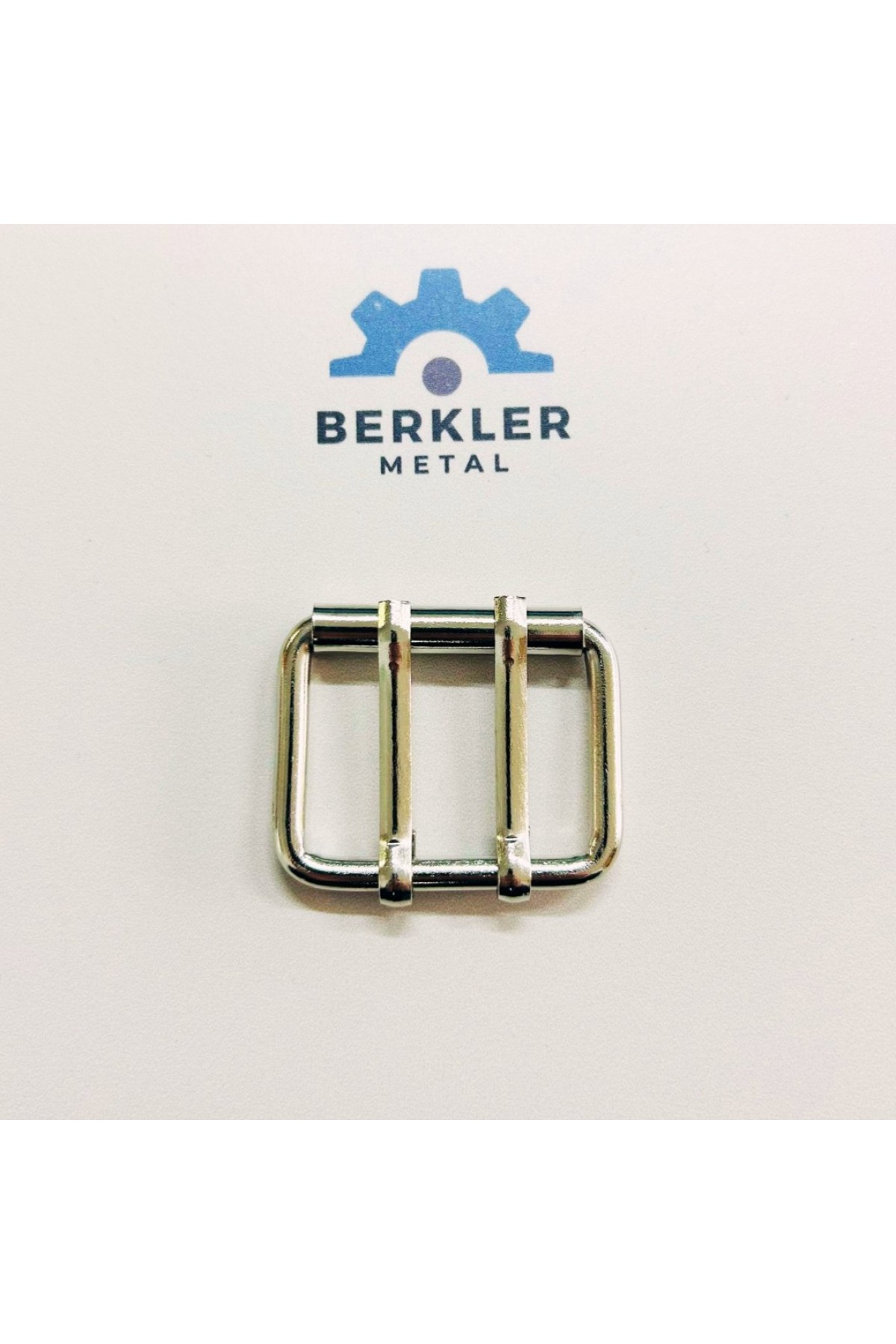 4 cm Makaralı Çift Dilli Toka - 5 mm Tel Kalınlığı - Nikel Renk (Minimum 20 Adet)