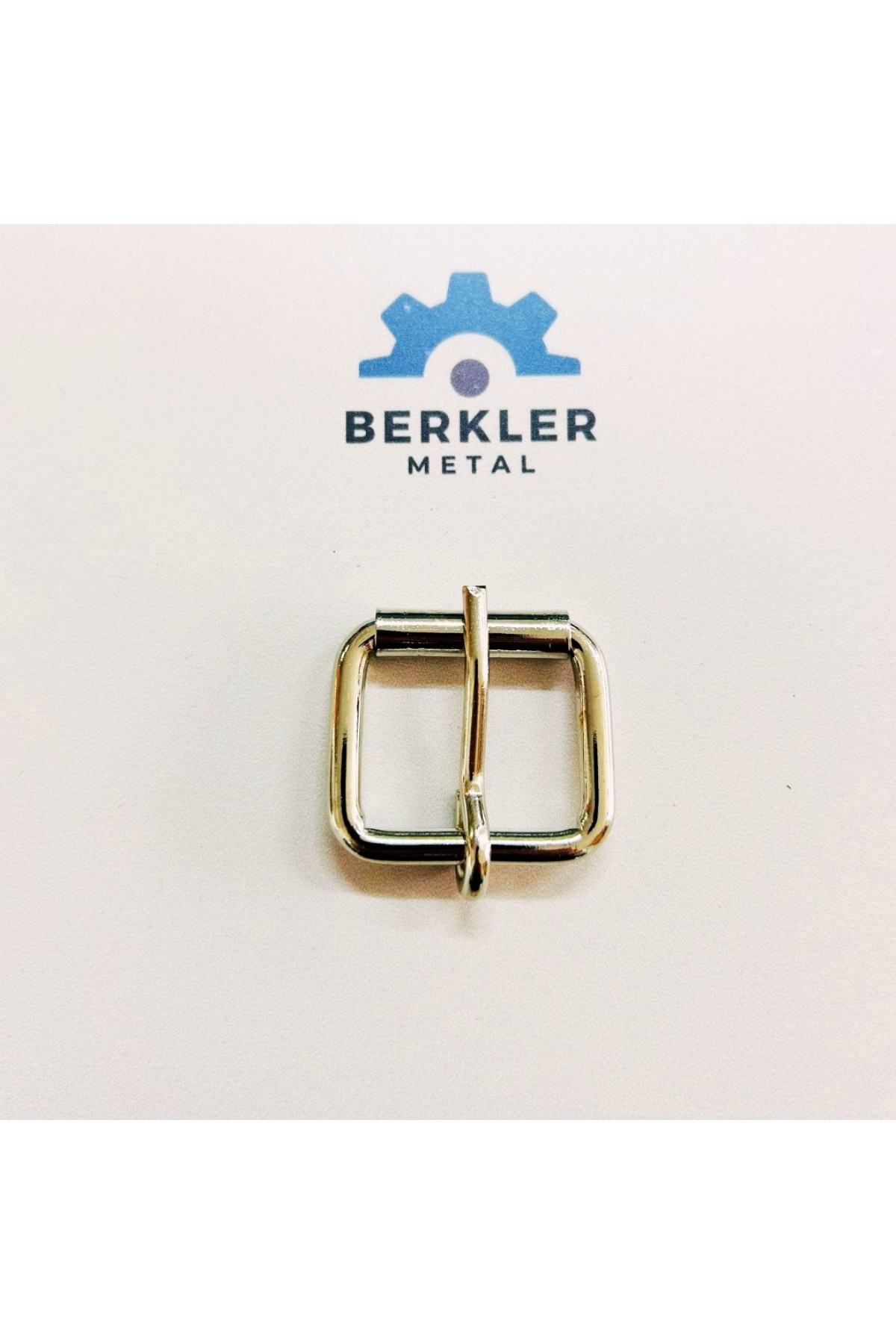 25 mm Makaralı Metal Toka (4 mm - Çivi Dil) - Nikel - MÇ0021