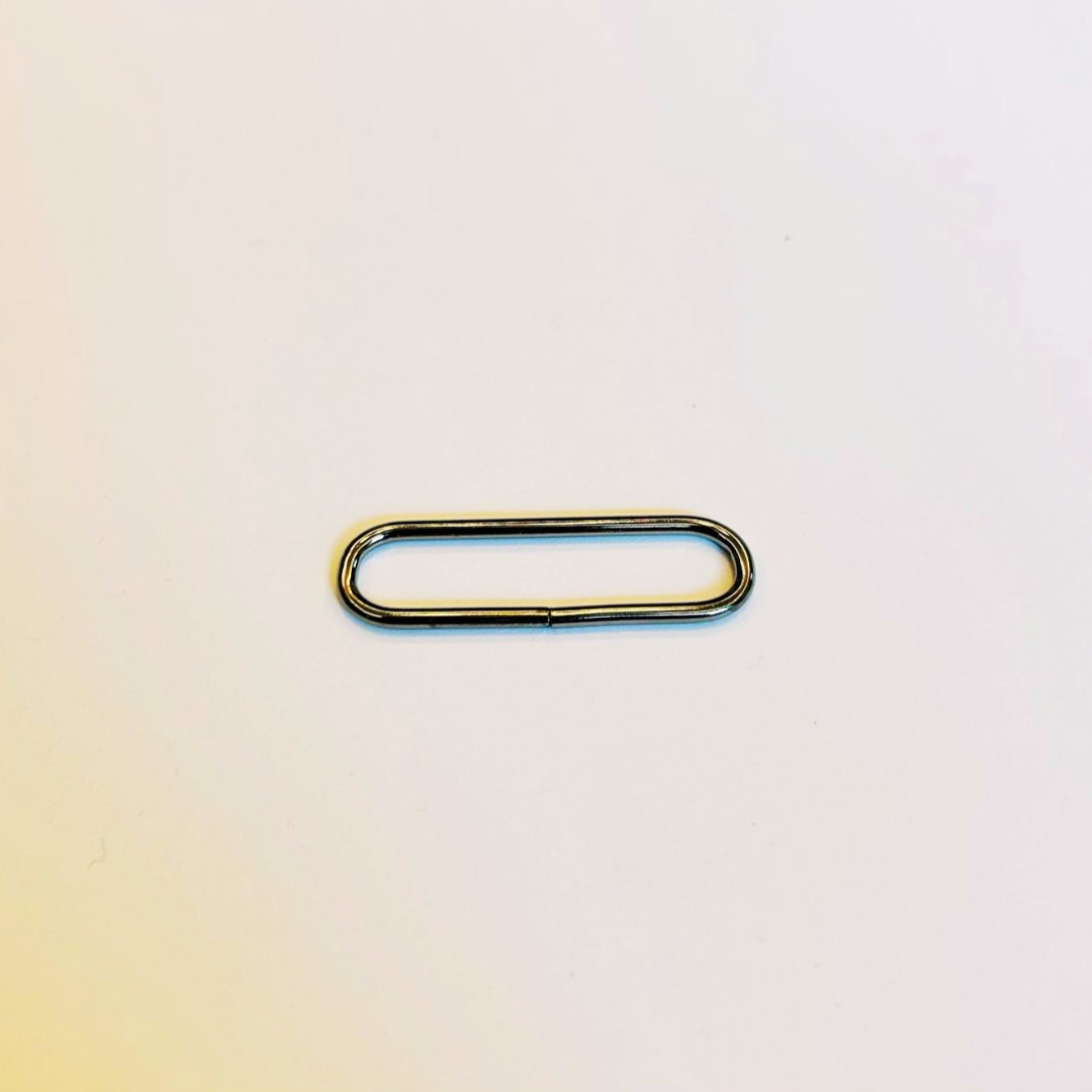 35x7 mm Oval Halka - 2 mm Kalınlık - Füme (Black Nickel) - 300 Adet