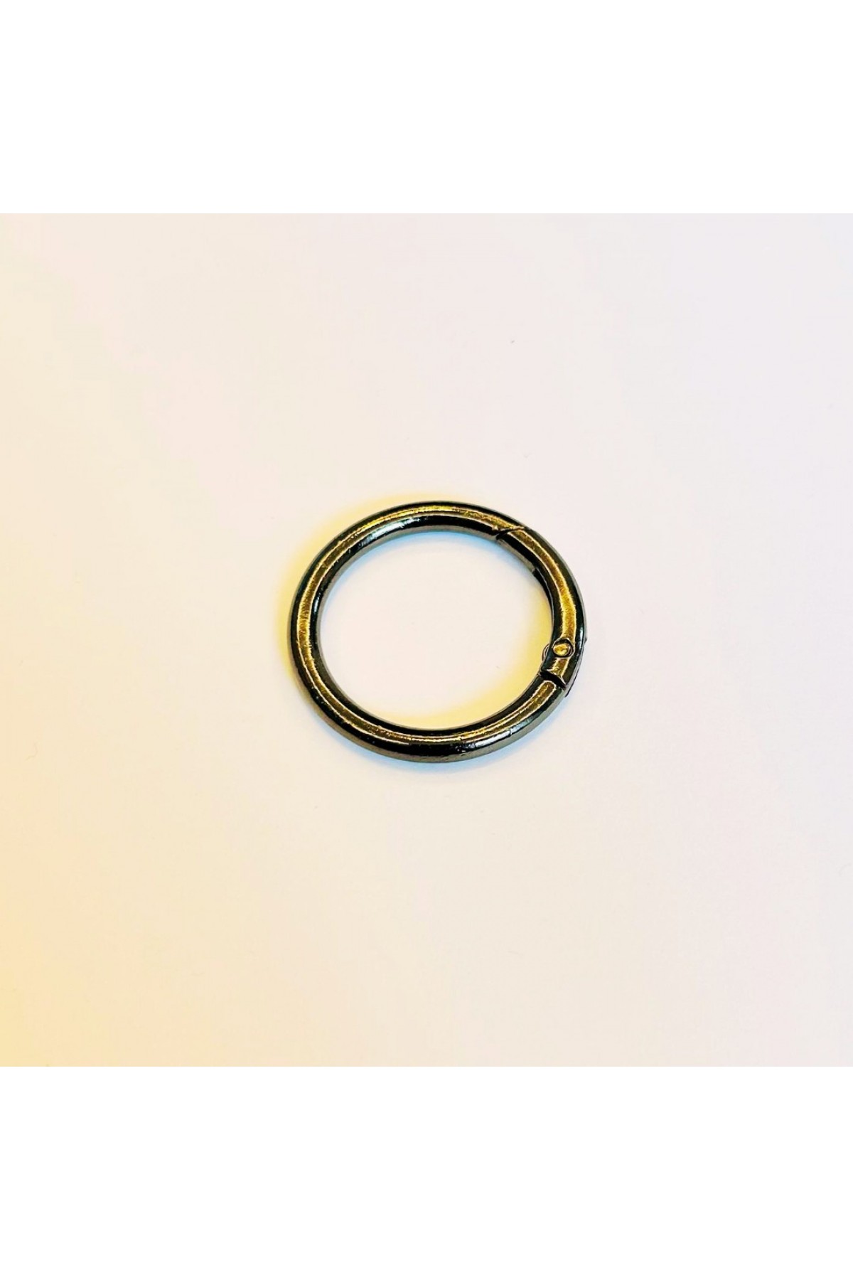 2,5 cm (25 mm) Yaylı Halka - Füme (Black Nickel) - 20 Adet