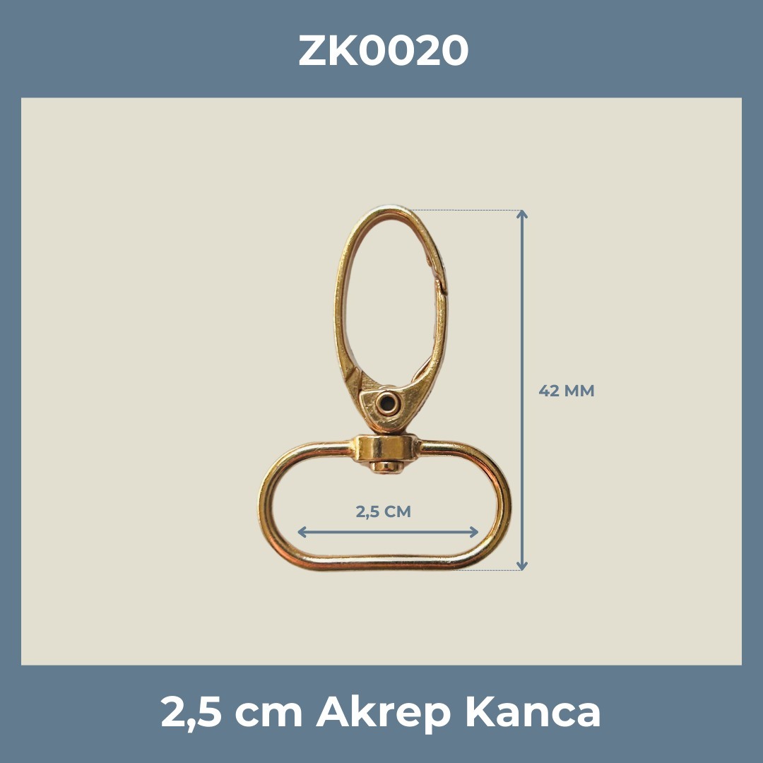 2,5 CM Akrep Kanca Gold Renk – Metal Anahtarlık ve Çanta Askı Aparatı (Min. 100 Adet)