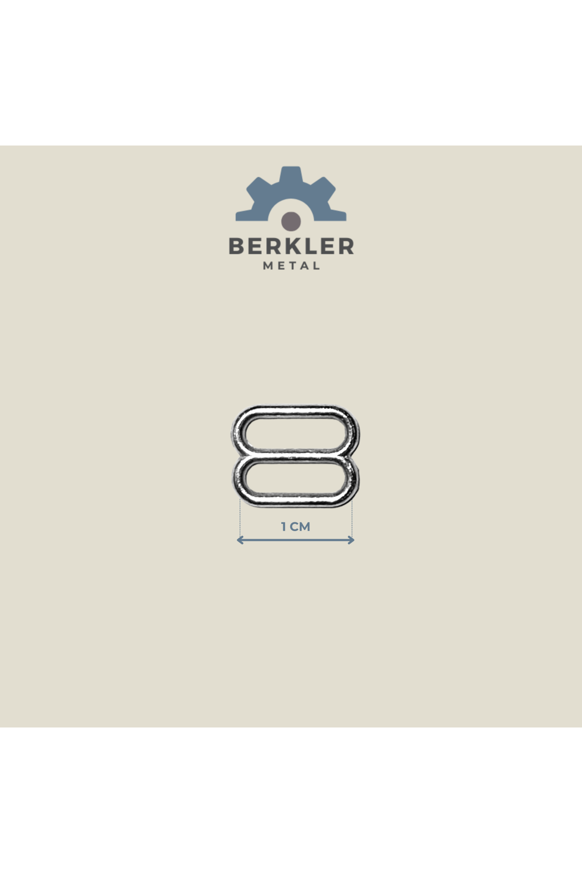 1 cm Zamak Ayar Tokası | Sürgü Metal Renk - Nikel