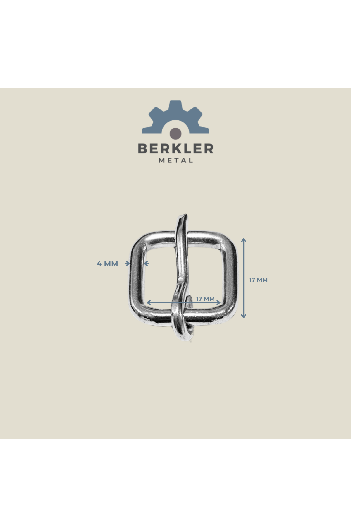 1,7 cm makaralı 4 mm kaynaklı çivi dil toka metal renk