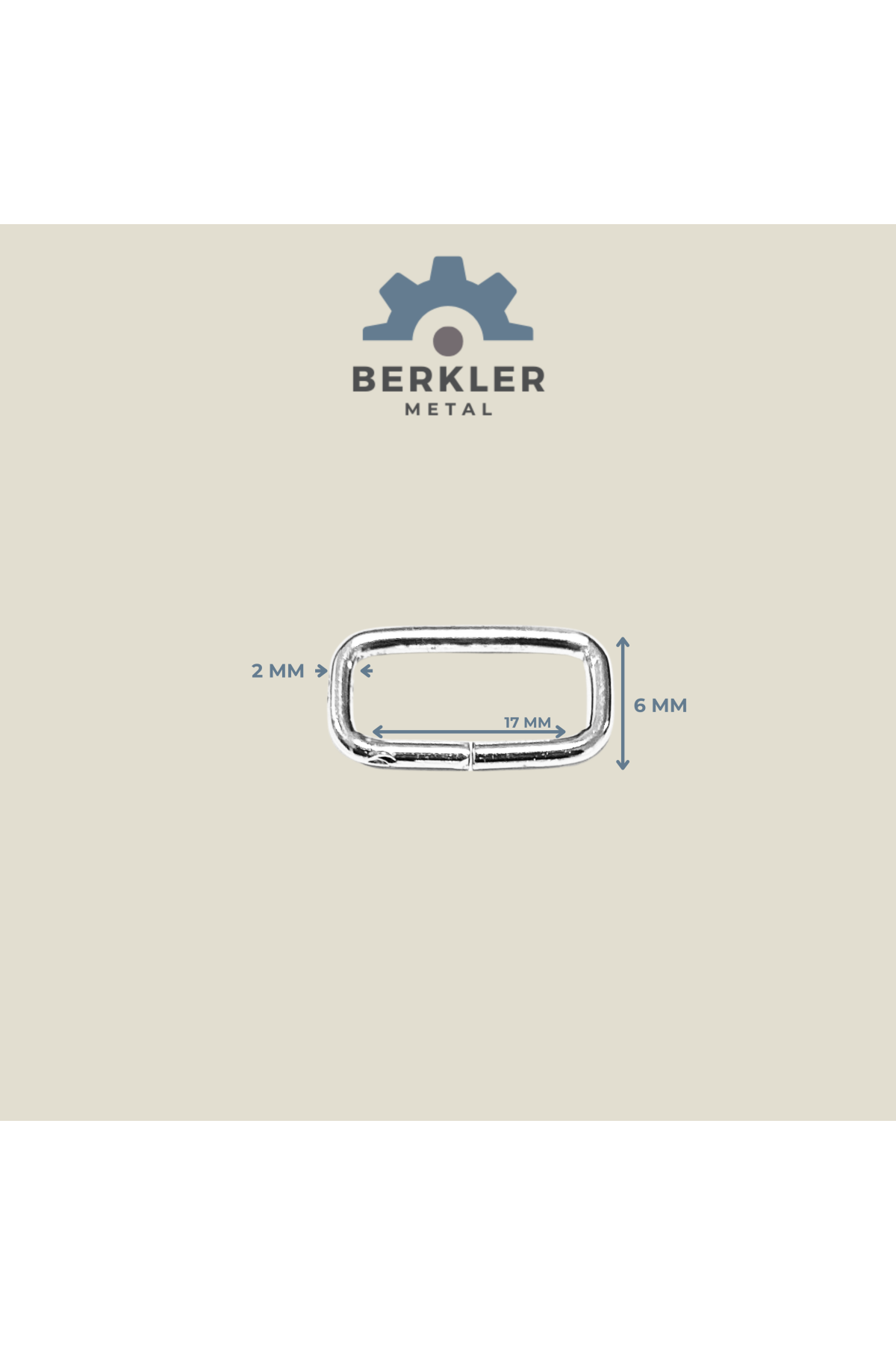 17 mm * 6 mm * 2 mm çerçeve metal renk