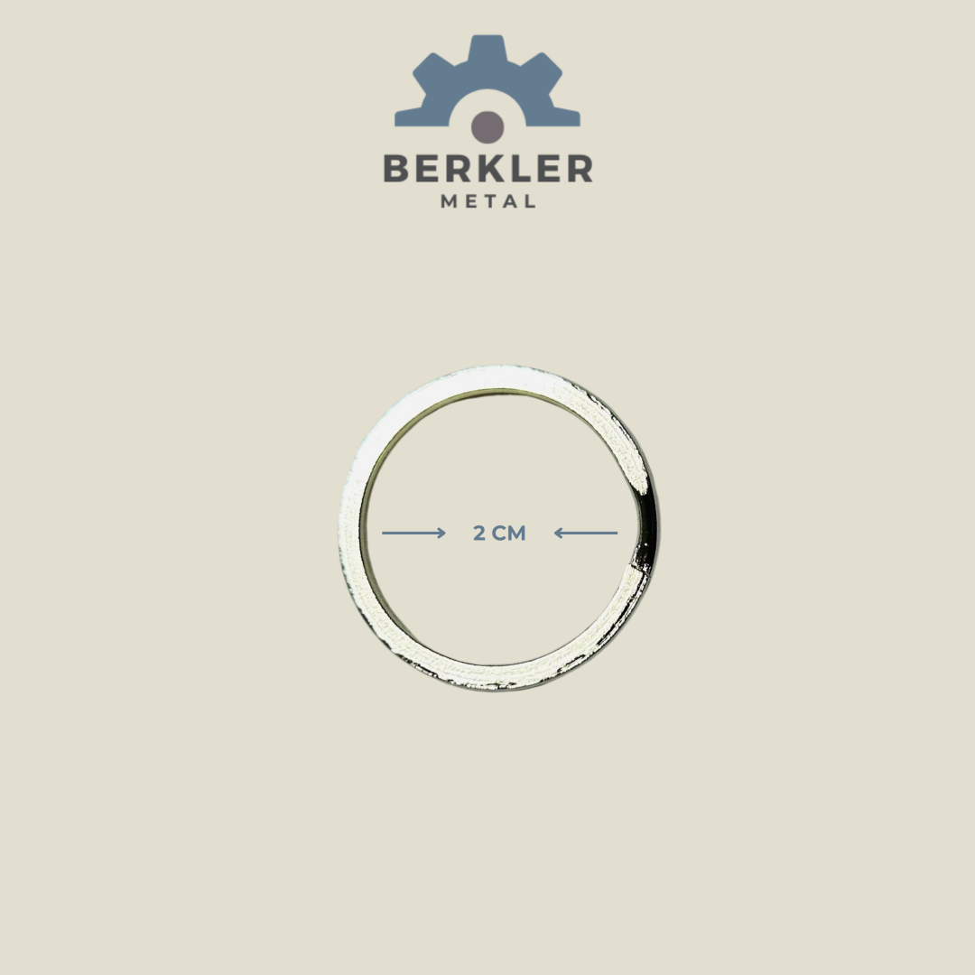 2 cm Ezme Anahtarlık Halkası – Metal Renk, 500 Adet Toplu Satış