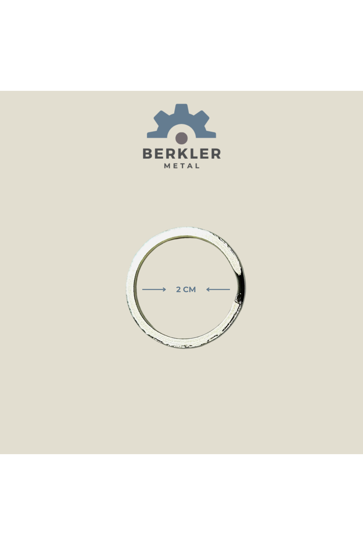 2 cm Ezme Anahtarlık Halkası – Metal Renk, 500 Adet Toplu Satış