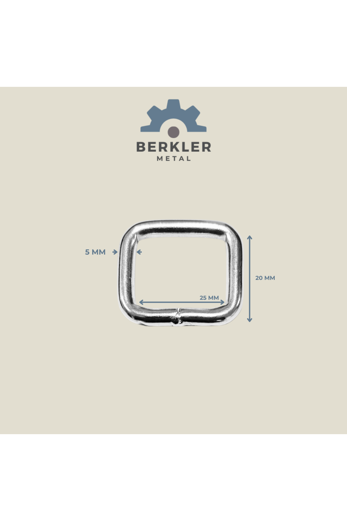 25 mm * 20 mm *5 mm kaynaklı çerçeve halka metal renk