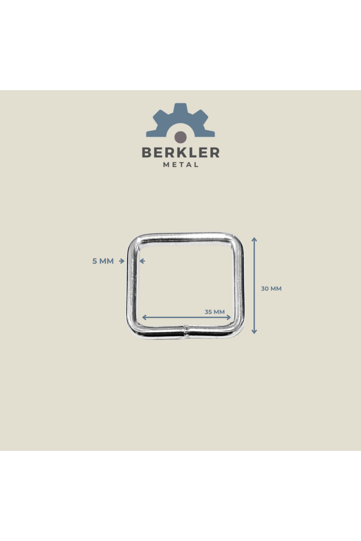 35 mm * 30 mm * 5 mm kaynaklı çerçeve halka metal renk