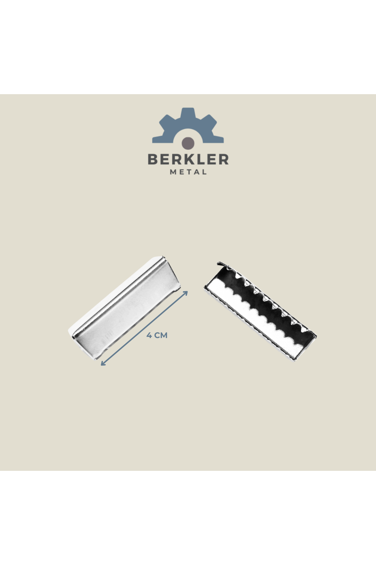 4 cm.  geniş uç nikel metal renk