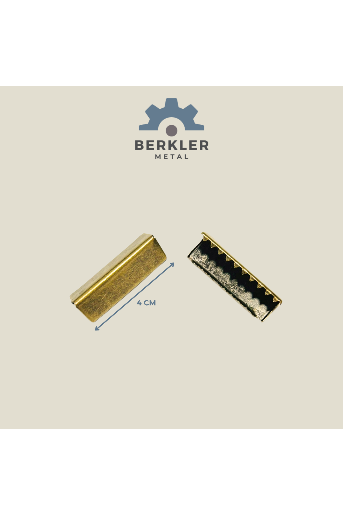 4 cm.  geniş uç nikel antik sarı renk