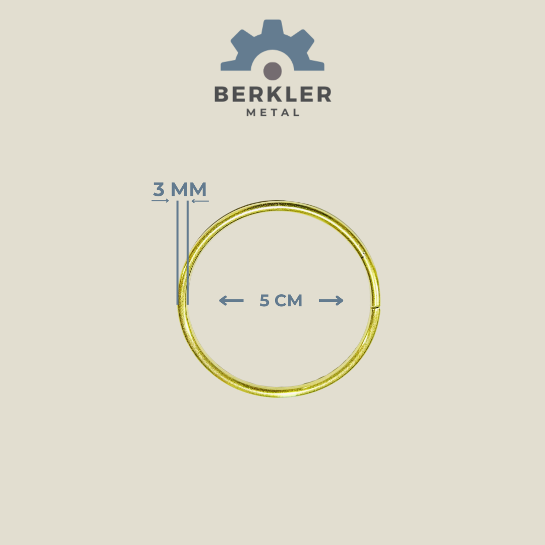 5 cm. * 3 mm yuvarlak halka sarı renk