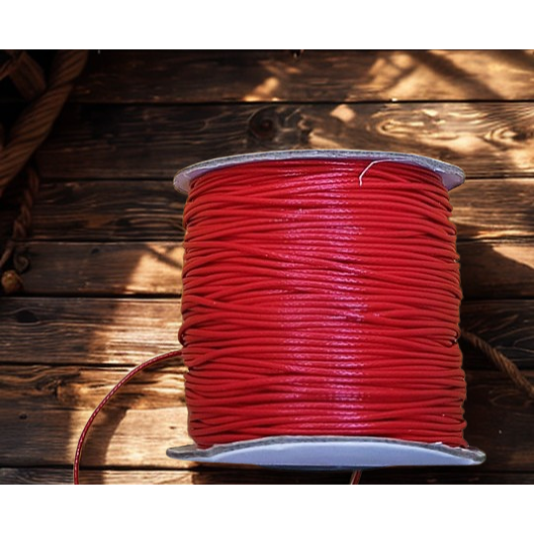 1 mm kore ipi kolye ve bileklik ipi kırmızı